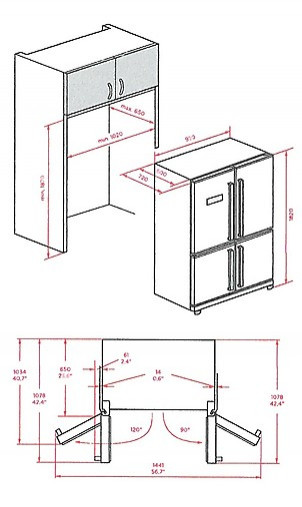 Kühlschrank SBSQ 465T Side by Side Standkühlschrank 4 trg ...